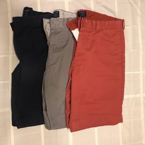 J.Crew Gramercy shorts, set of three.